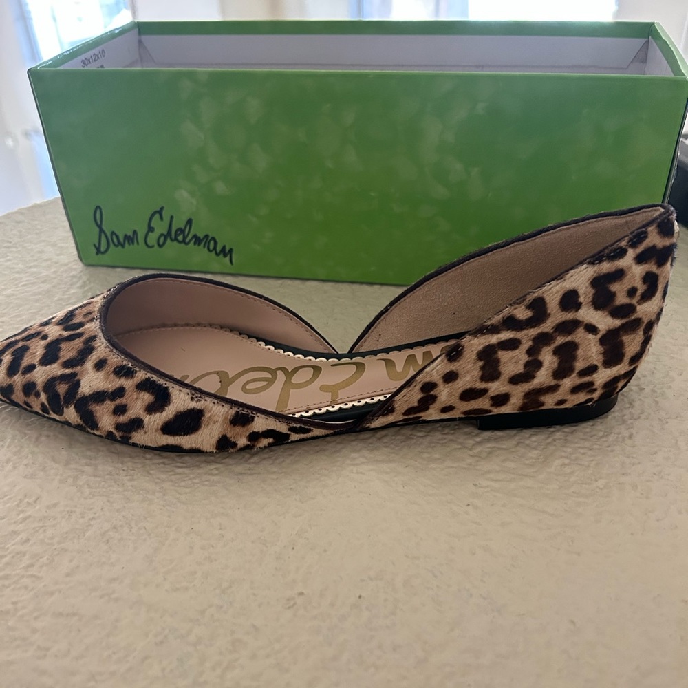 Sam Edelman leopard print flats, never worn.
